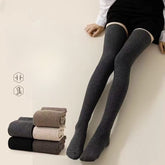 1 Pair/ solid Color Over The Knee, Thigh High Warm, Warm in Autumn and Winter, Thick, Breathable and Comfortable for Autumn and Winter Outdoor Activities - KawaSocks